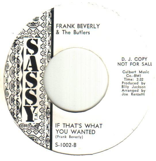 Frank Beverly - If Thats What You Wanted.JPG