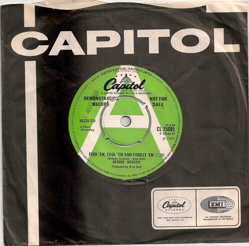 george jackson find em,fool em capitol cl 15605 1969