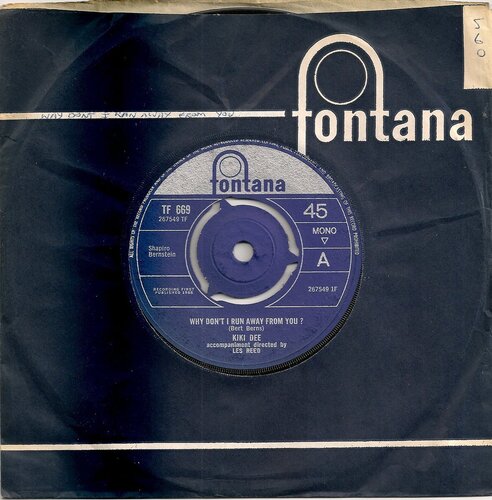 kiki dee why don't i run away from you fontana tf669 1966