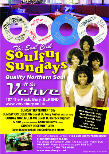 soulful sundays the verve bury future dates