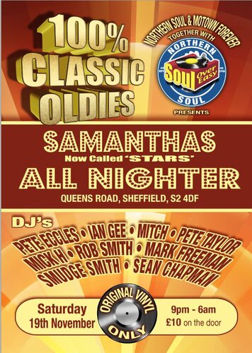 samantha's 100% classic oldies and 100% original vinyl allnighter