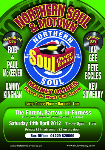 barrow in furness the forum soul night 14th april 2012