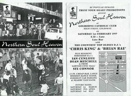 soul heaven .. golborne ( catholic club ) first ever flyer