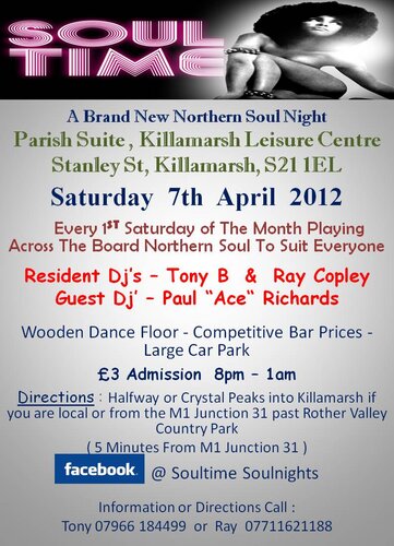 sheffield soultime saturday april 7th 2012