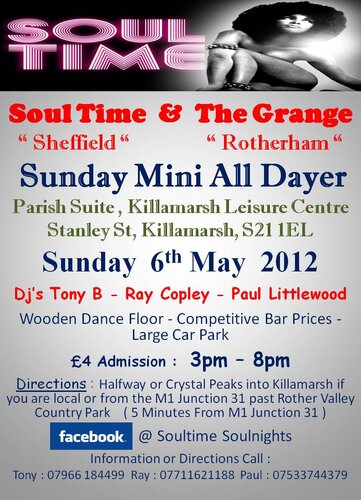 soultime sheffield & the grange rotherham - sunday mini alldayer