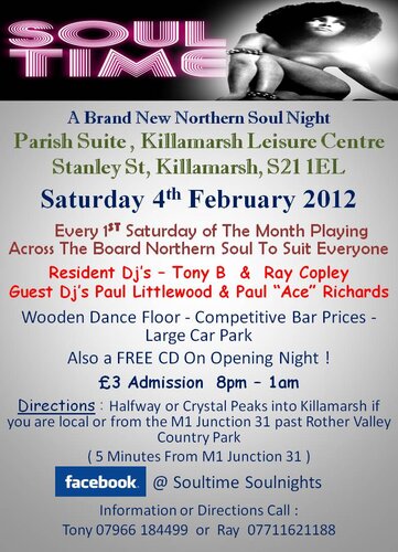 brand new northern soul night  -  sheffield