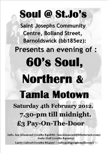 soul @ st. jo's, barnoldswick 4th february