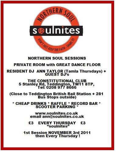 soulnites - teddington  - 1st thursday of the month