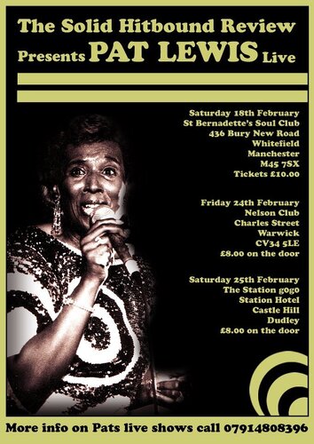 pat lewis live 18th, 24th & 25th feb 2012