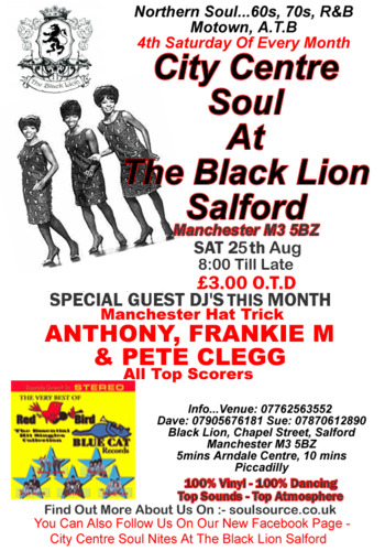 city centre soul at the black lion - 25th august