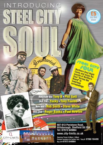 steel city soul night @ city limits sheffield / northern room / fri oct 7th /