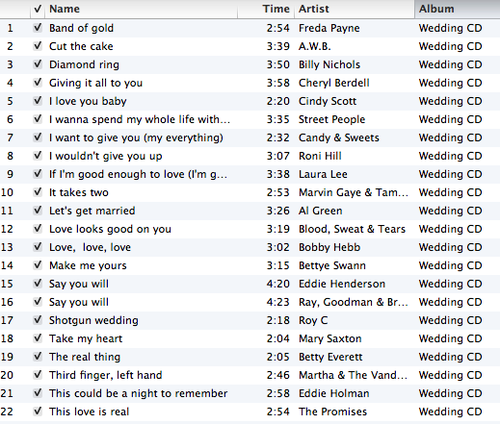 wedding soul list