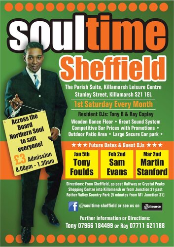 soul time sheefield - saturday 5th january