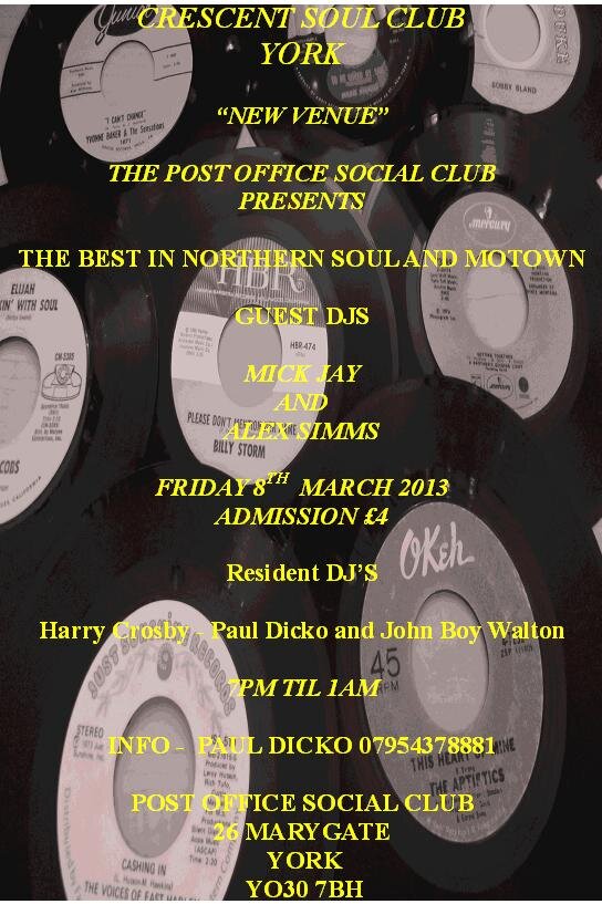 CRESCENT SOUL CLUB MARCH 2012