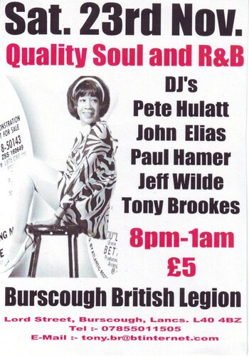 burscough british legion saturday 23rd november