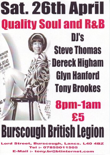 burscough british legion saturday 26th april