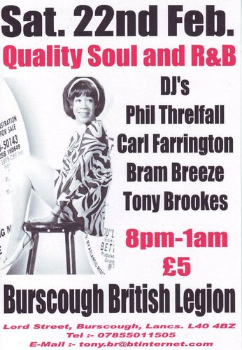 burscough british legion saturday 22nd february