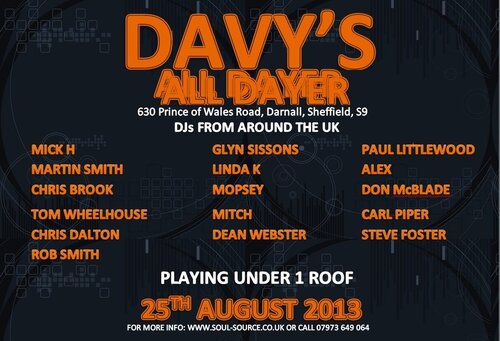 davys all dayer, bank holidday special 25th august 2013