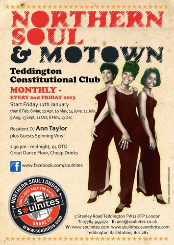 teddington friday 8th feb monthly northern soul