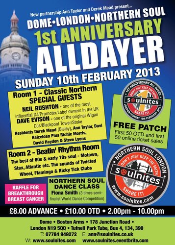 dome 1st anniversary alldayer sun 10th february