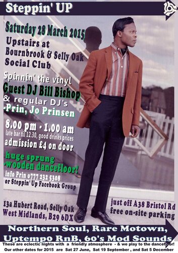 steppin' up 28 march, guest dj bill bishop