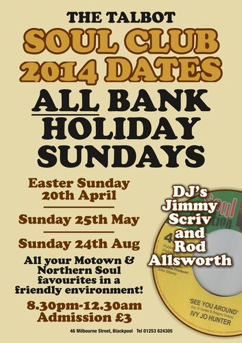 the talbot soul club,blackpool-bank holiday sundays