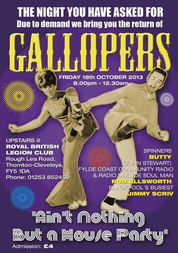 cleveleys-gallopers revival night-fri 18/10/13