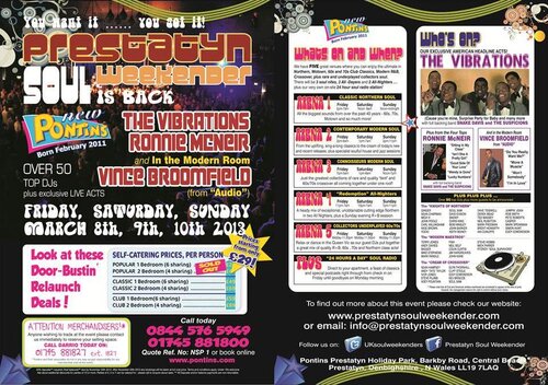 prestatyn soul weekender 8-10 march 2013