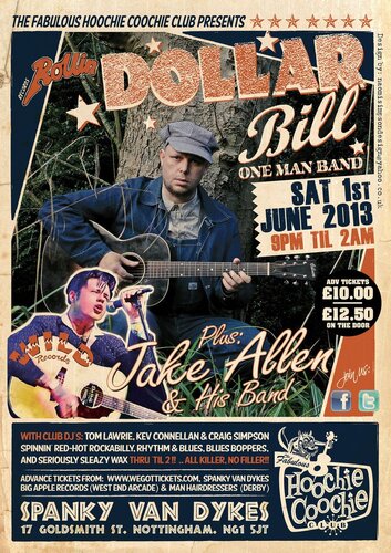 hoochie coochie club (nottingham) presents: dollar bill (one man band) plus jake allen