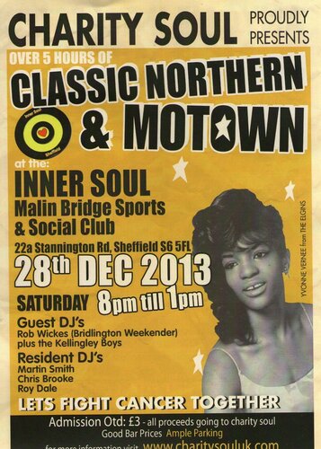 inner soul sheffield - charity soul night - saturday 28th december