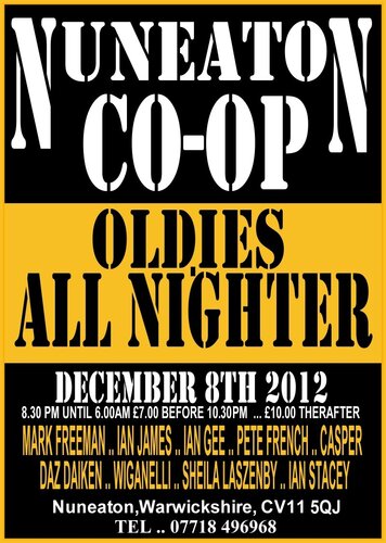 nuneaton co-op oldies all nighter