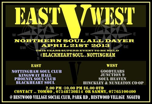 east v west all dayer .. 21st april 2013