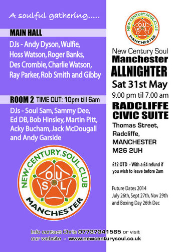 new century soul manchester allnighter sat 31st may