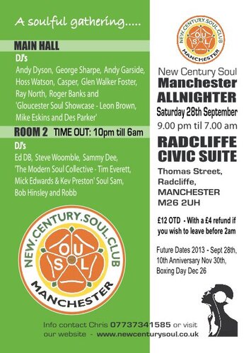 new century soul manchester allnighter saturday sept 28th