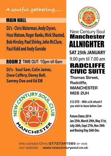 new century soul manchester allnighter sat jan 25th