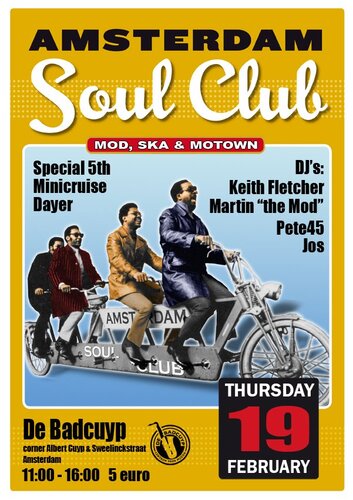 amsterdam soul club february 19th mod/motown/ska dayer