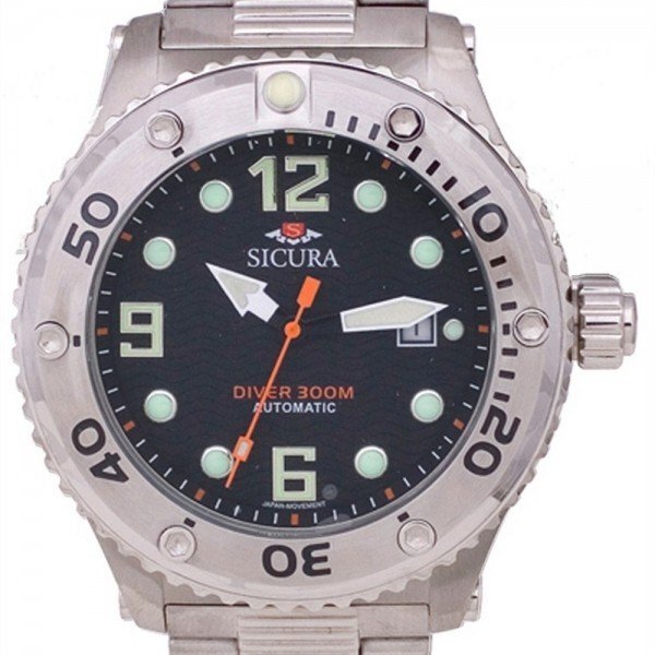 Sicura 300m divers automatic watch SM606MB black dial 1.jpg