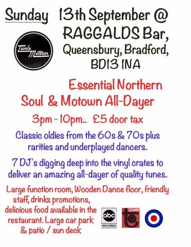 bradford essential northern soul & motown all-dayer!