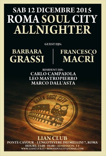 roma soul city allnighter 12th dec 2015