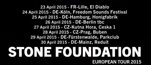 Stone Foundation Euro Dates for 2015 magazine cover