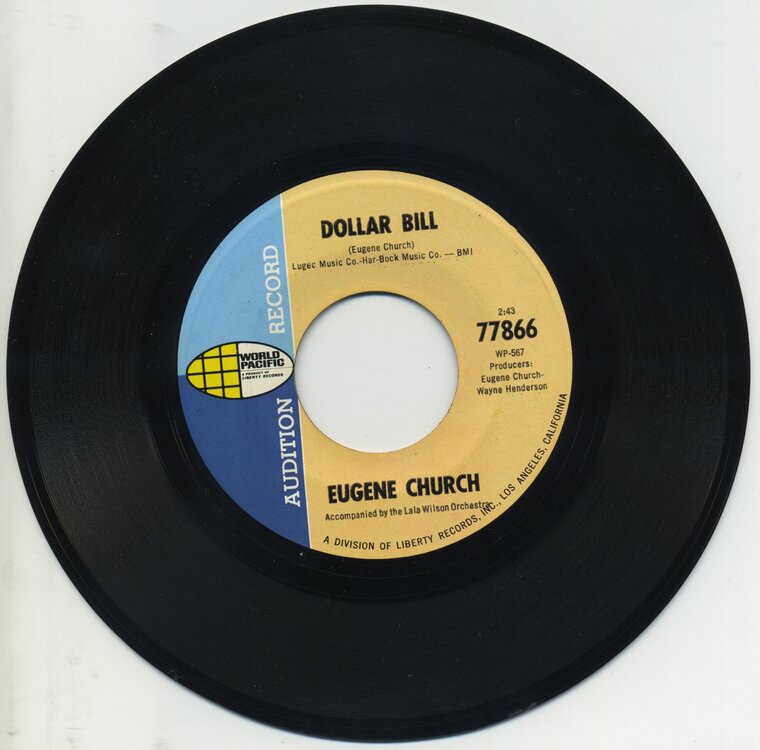 Eugene Church - Dollar Bill - World Pacific Audition Record.jpeg