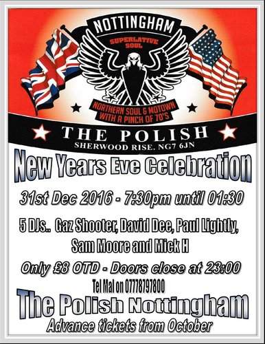 polish eagle nottingham - new years eve northern soul & motown