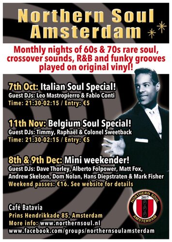 Northern Soul Amsterdam Oct-Dec 2017