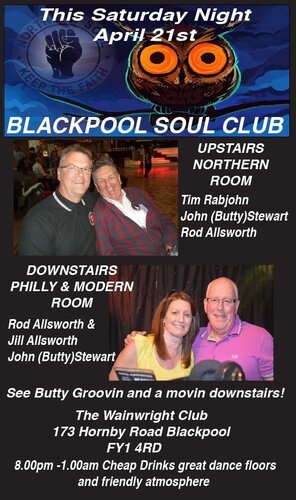 BLACKPOOL SOUL CLUB 21ST APRIL 2018