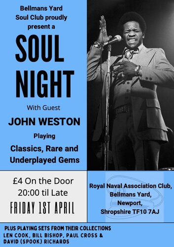 Bellmans Yard Soul Club, Newport - FRI 1st April