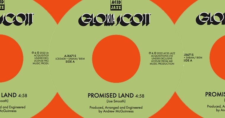 New 45 Out Now - Gloria Scott - Promised Land - Acid Jazz 45 magazine cover