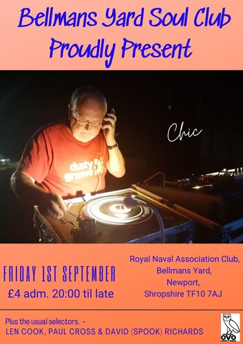 BELLMANS YARD SOUL CLUB FRIDAY 1st SEPTEMBER 23