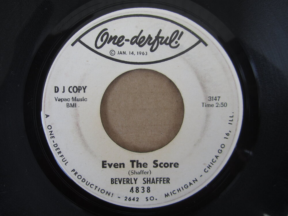 Beverly Shaffer - even the score ONE-DERFUL.JPG