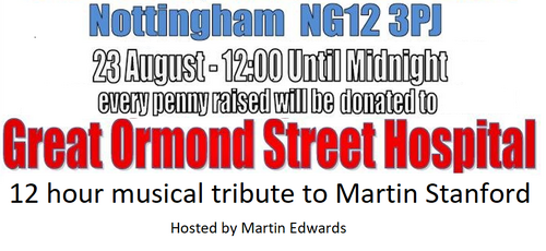 Music Memories of Martin Stanford - Saturday 23 August 2025