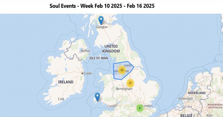 Soul Events Map - Weekend Heads Up - 14 Feb 2025 magazine cover